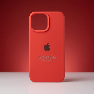 Capa Silicone Premium Vermelha para iPhone 13 Pro Max