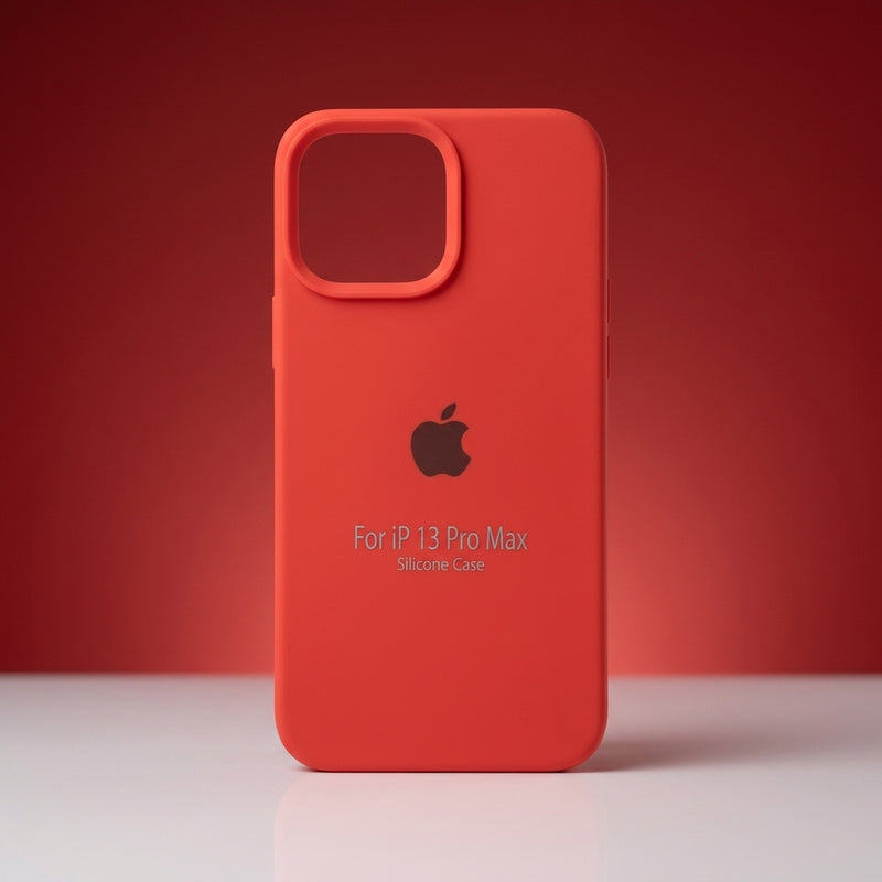Capa Silicone Premium Vermelha para iPhone 13 Pro Max