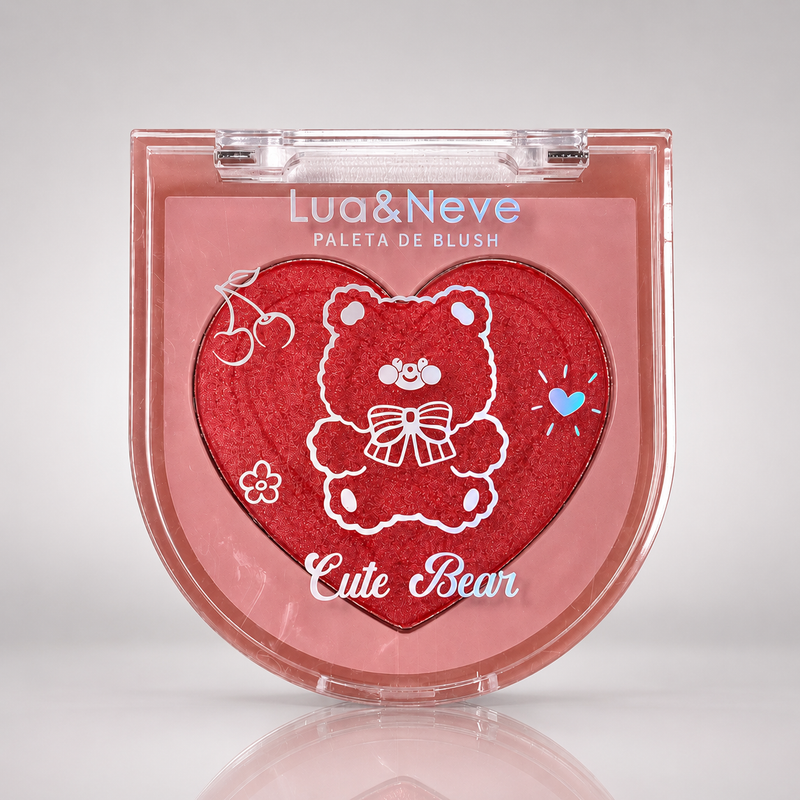 Paleta de Blush Cute Bear Coração Shine -  Lua&Neve