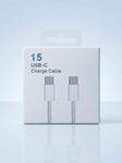 Cabo USB-C 1,5 Metro – Carregamento Rápido e Dados