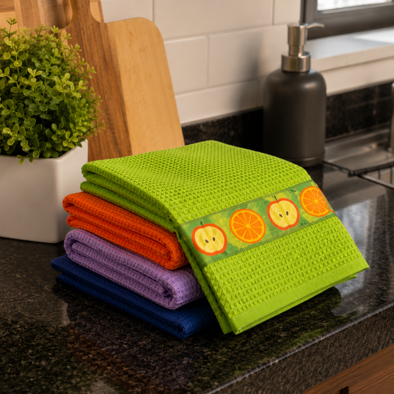 Pano de limpeza Microfibra Kitchen Towel - 4 cores