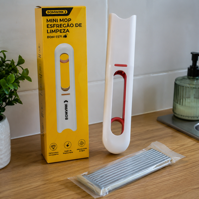 Mini Mop Esfregão de Limpeza Portátil com Refis Absorventes