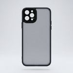 Capa Fosca Fumê com Borda Preta para iPhone 13 Pro Max com Proteção de Câmera