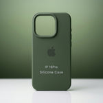 Capa Silicone Premium Verde Escuro para iPhone 16 Pro