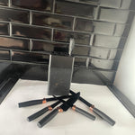Conjunto de Facas 7 Peças Preto com Suporte – Revestimento Antiaderente OIVIDA
