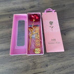 Kit Rosa de Ouro 24k com Base 