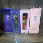 Kit Rosa de Ouro 24k com Base 