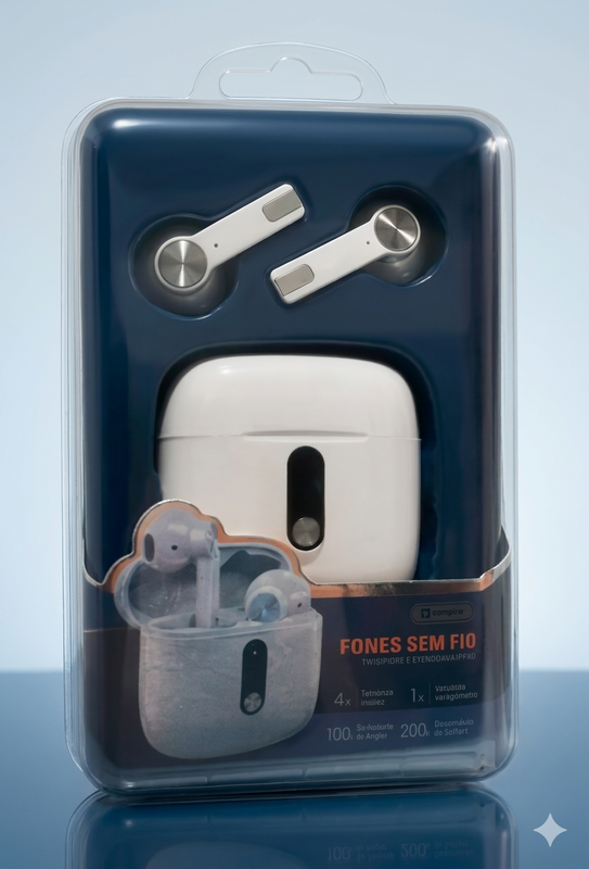 Fone de Ouvido TWS Bluetooth Sem Fio azul - SUMEXR SIX-31 (Cópia)