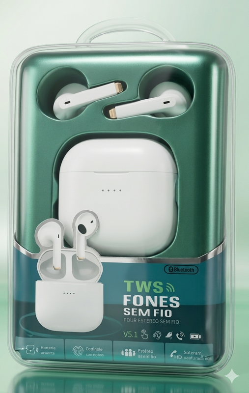 Fone de Ouvido TWS Bluetooth Sem Fio - SUMEXR SIX-31