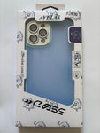 Capa Silicone Fosco Azul Claro e Escuro para iPhone 12 Pro Max com Proteção de Câmera