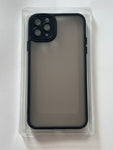 Capa Fosca Fumê com Borda Preta para iPhone 11 Pro Max com Proteção de Câmera