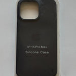 Capa Silicone Premium Cinza escuro e Branca para iPhone 15 Pro Max