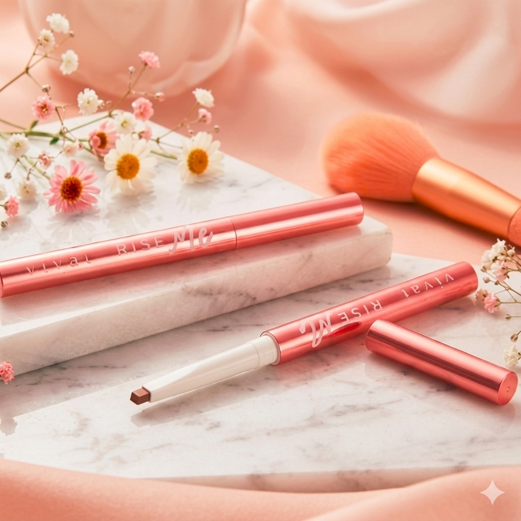 Lápis para Sobrancelha Vivai Rise Me Ponta Chanfrada Marrom