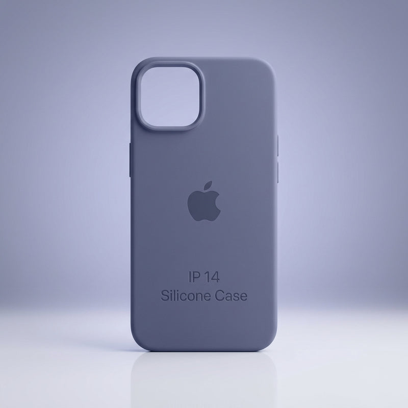 Capa Silicone Premium Cinza para iPhone 14