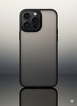 Capa Fosca Fumê com Borda Preta para iPhone 13 Pro Max com Proteção de Câmera