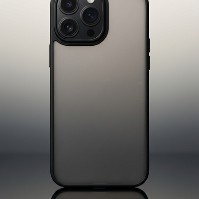 Capa Fosca Fumê com Borda Preta para iPhone 13 Pro Max com Proteção de Câmera