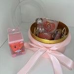 Kit Maquiagem Caixa Sweet Love – Gloss, Lip Balm de Coração, Blush Stick e Paleta