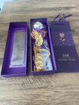 Kit Rosa de Ouro 24k com Base 