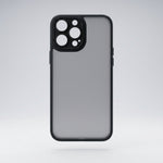 Capa Fosca Fumê com Borda Preta para iPhone 11 Pro Max com Proteção de Câmera