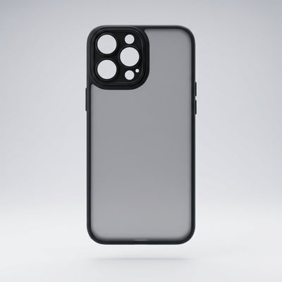 Capa Fosca Fumê com Borda Preta para iPhone 11 Pro Max com Proteção de Câmera
