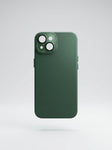Capa Fosca Verde com Borda Reforçada para iPhone 14 com Proteção de Câmera